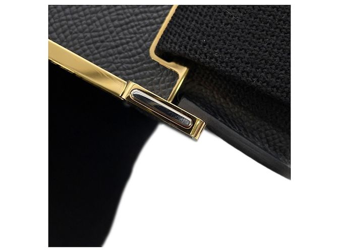 Hermès Sac à bandoulière Hermes Geta en cuir Epsom noir - vue 9