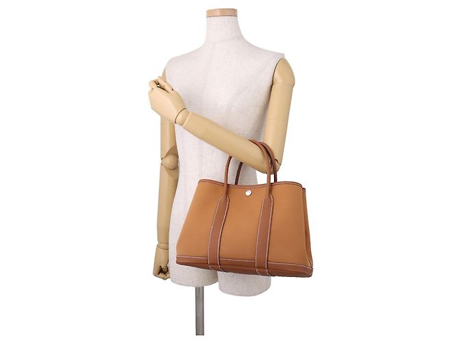 Hermès Borsa Tote Hermes Garden TPM Verso D'oro - vista 4