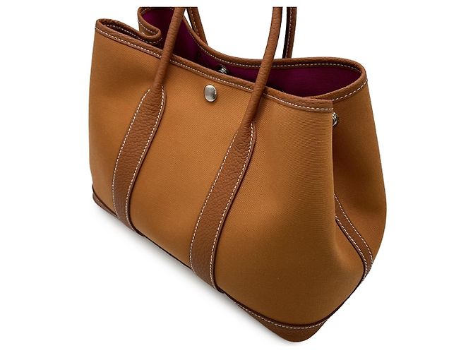 Hermès Borsa Tote Hermes Garden TPM Verso D'oro - vista 6