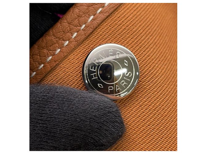 Hermès Borsa Tote Hermes Garden TPM Verso D'oro - vista 9