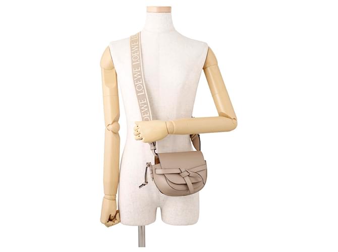 Borsa a Spalla Loewe Gate Dual Mini Sabbia - vista 4