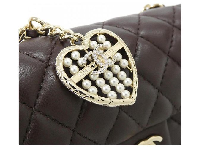 Charm per borsa in pelle Chanel AP4760 Marrone - vista 3