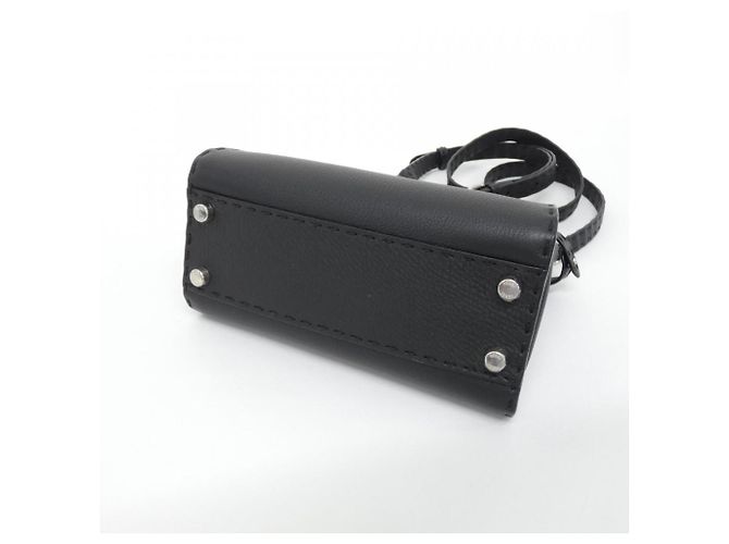 Borsa a mano Fendi Selleria Peekaboo Mini Nero - vista 2