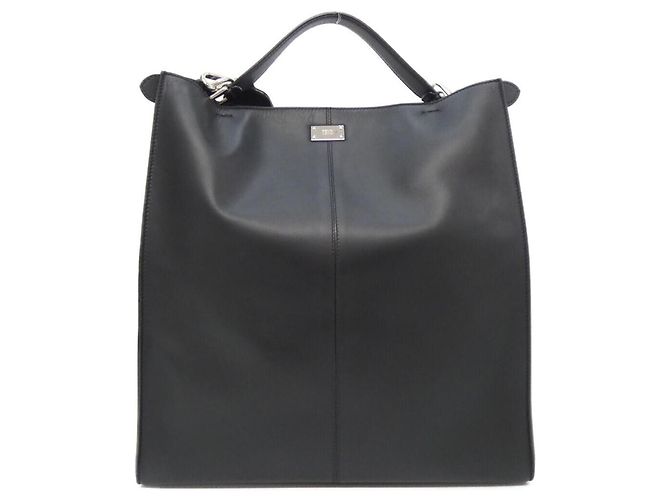 Borsa Fendi Peekaboo X-Lite Nero Bianco - vista 2