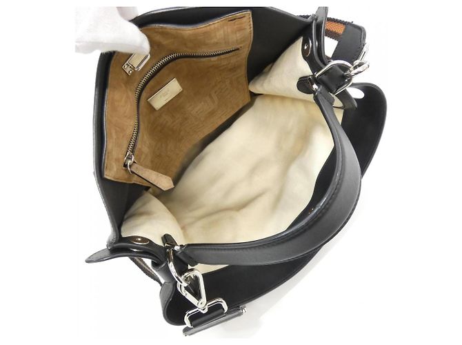 Borsa Fendi Peekaboo X-Lite Nero Bianco - vista 7