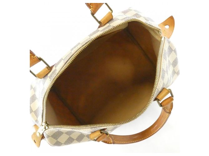 Borsa Boston Louis Vuitton Damier Azur Speedy 30cm Blu - vista 7
