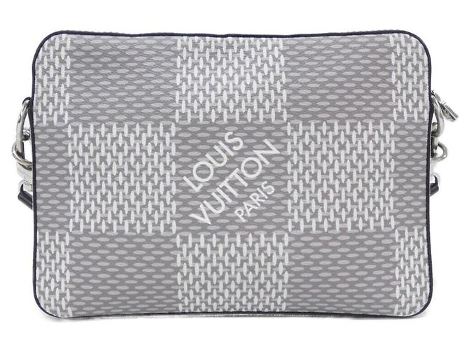 Borsa a tracolla Louis Vuitton Damier Graphite 3D Trio Messenger Marrone - vista 2