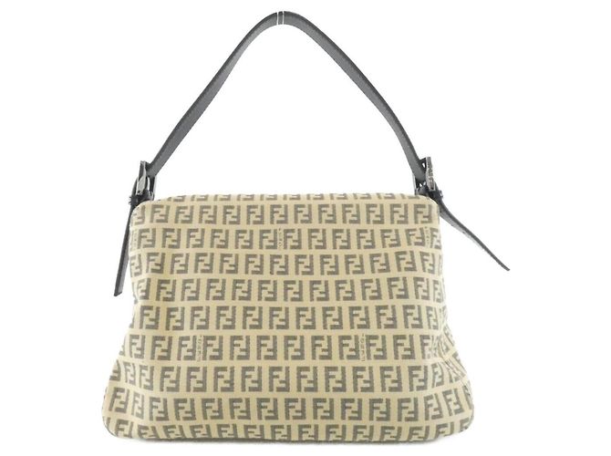Borsa a tracolla Fendi Mamma Baguette Marrone Beige - vista 2