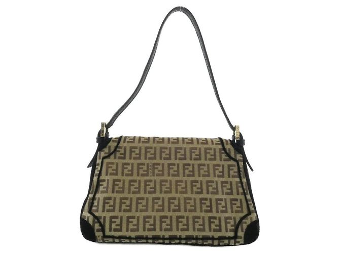 Borsa a Spalla Fendi Mini Mamma 8BR180 VHQ Marrone Nero - vista 2
