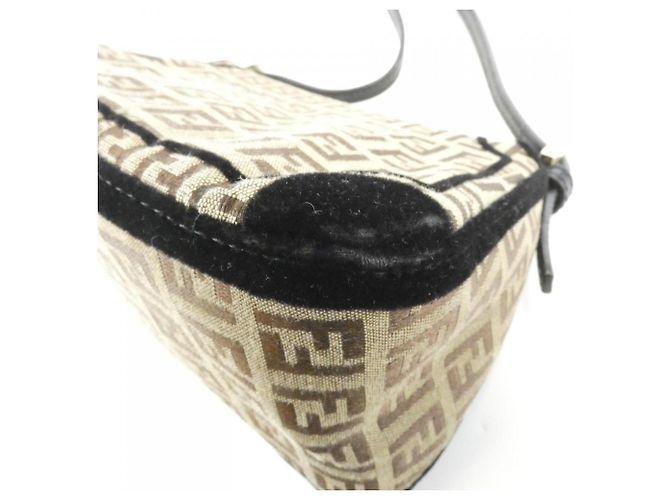Borsa a Spalla Fendi Mini Mamma 8BR180 VHQ Marrone Nero - vista 3