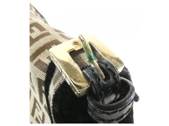 Borsa a Spalla Fendi Mini Mamma 8BR180 VHQ Marrone Nero - vista 5