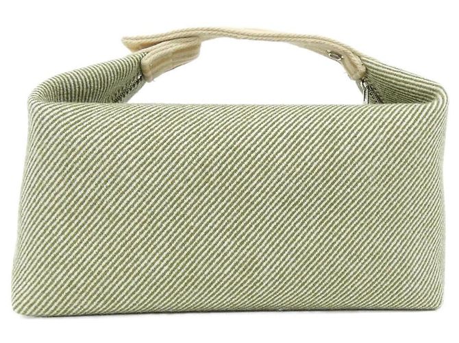 Hermès Pochette borsa Hermes H NATTE Brid à Black GM Verde - vista 2