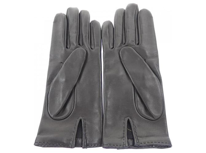 Hermès Hermes HOMMAGE Warme Handschuhe Schwarz - Ansicht 2