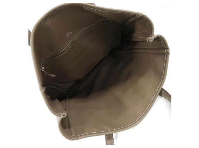 Hermès Borsa Cabas Hermes Victoria II Taupe - vista 7