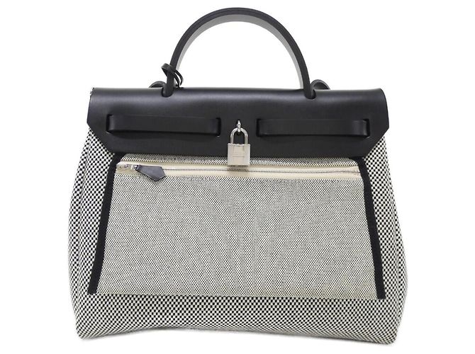 Hermès Borsa Hermes Herbag Zip PM Nero Crudo - vista 2