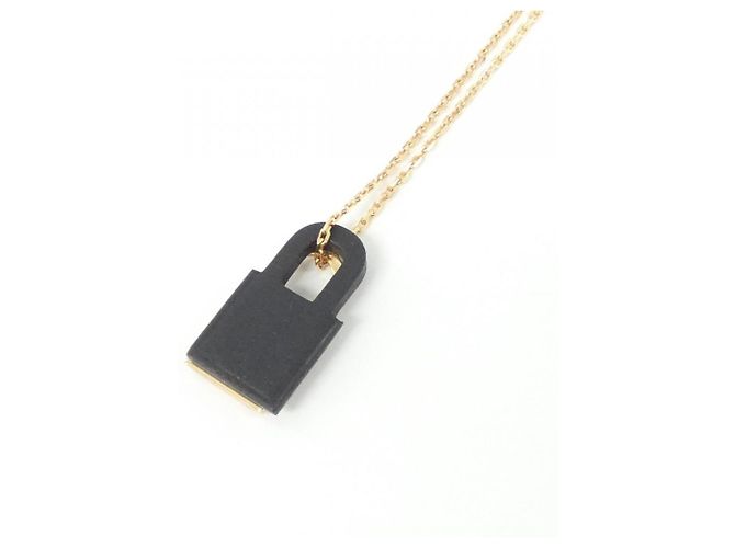 Hermès Collar Hermes O'Kelly PM Negro Dorado - vista 4