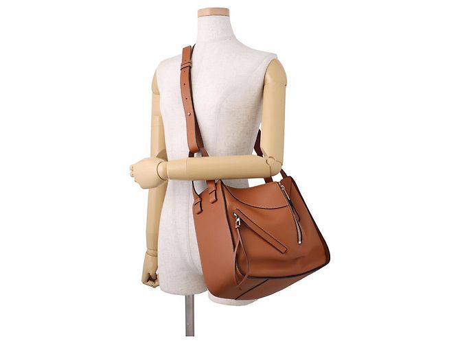 Borsa a mano in pelle Loewe Hammock Small Marrone - vista 5