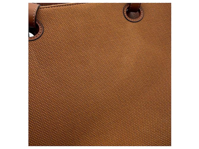 Borsa Tote Loewe Anagram Small in jacquard e pelle di vitello - vista 8