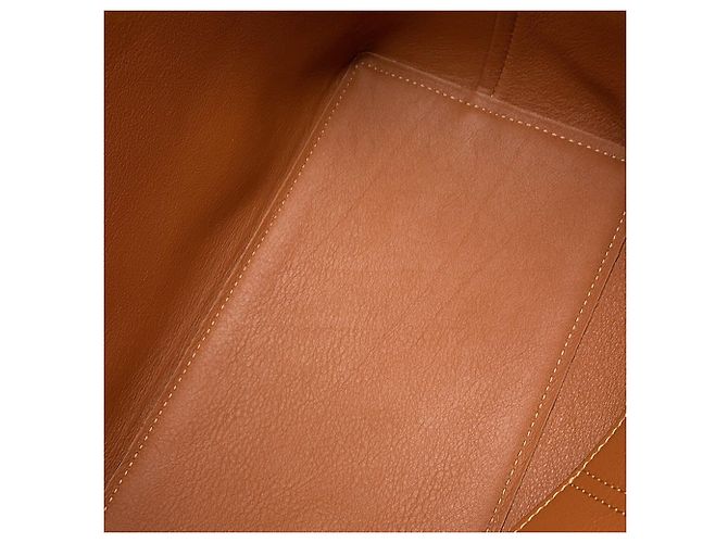 Borsa Tote Loewe Anagram Small in jacquard e pelle di vitello - vista 9
