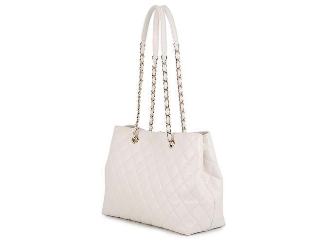 Borsa Tote Chanel Matelassé Chain Bianco - vista 2