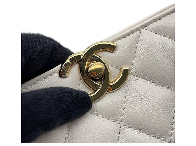 Borsa Tote Chanel Matelassé Chain Bianco - vista 9