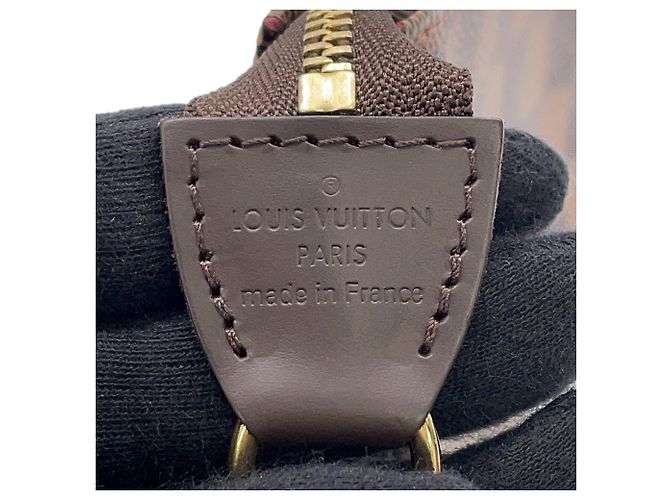 Louis Vuitton Damier Ebene Mini Pochette Accessoires Rosso - vista 10