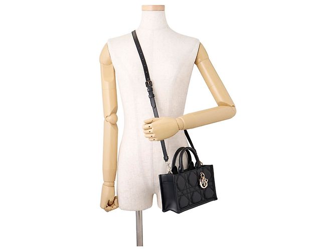 Borsa in pelle nera Christian Dior Nero - vista 4
