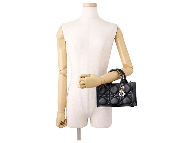 Borsa in pelle nera Christian Dior Nero - vista 5