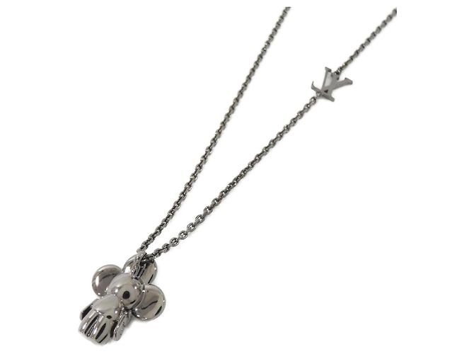 Collana con pendente Louis Vuitton Vivienne M00831 Metallico - vista 3