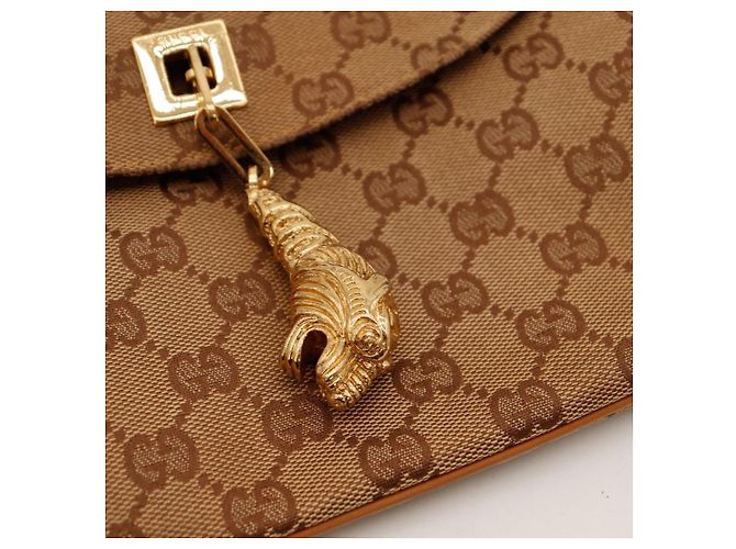 Borsa a tracolla in tela Monogram Gucci Marrone Monogramma - vista 7