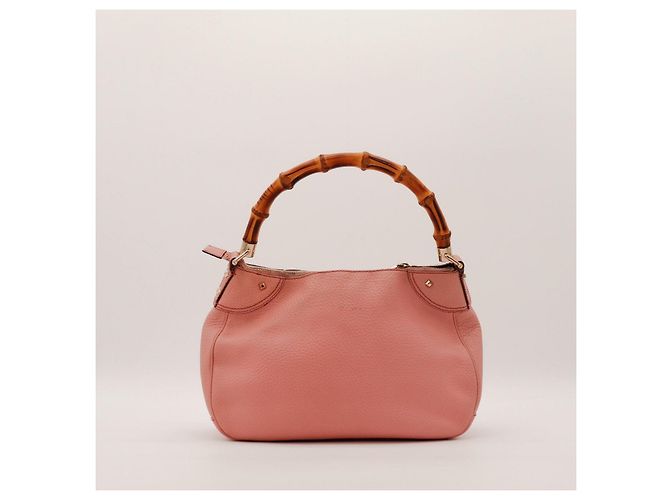 Gucci Bamboo Classic Borsa Hobo in pelle rosa - vista 3