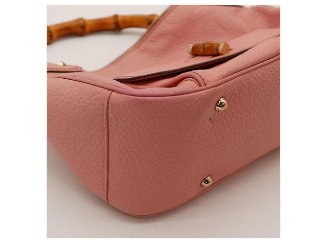 Gucci Bamboo Classic Borsa Hobo in pelle rosa - vista 8