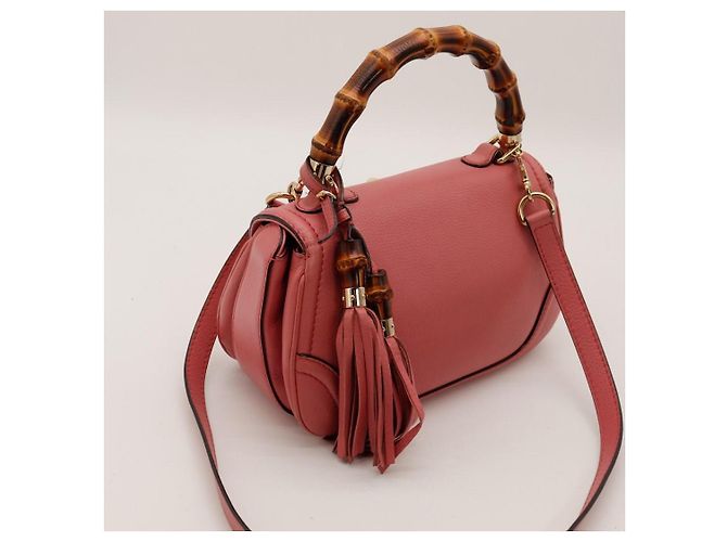 Borsa piccola a manico Gucci Bamboo Shopper Rosa - vista 11