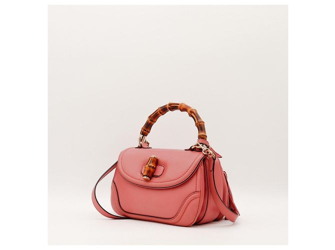 Borsa piccola a manico Gucci Bamboo Shopper Rosa - vista 2
