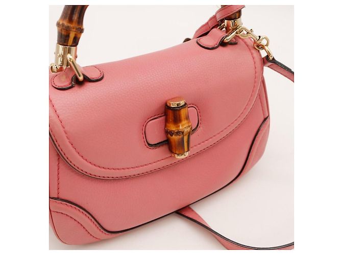 Borsa piccola a manico Gucci Bamboo Shopper Rosa - vista 6