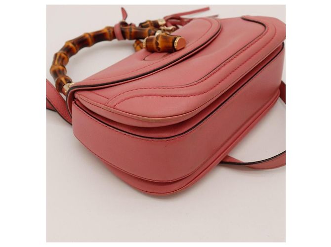 Borsa piccola a manico Gucci Bamboo Shopper Rosa - vista 8