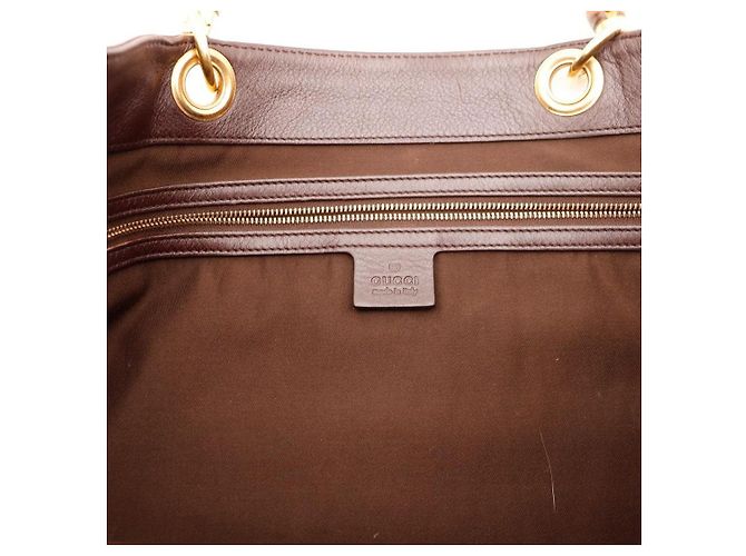Gucci Borsa Shopper Bamboo Marrone - vista 7