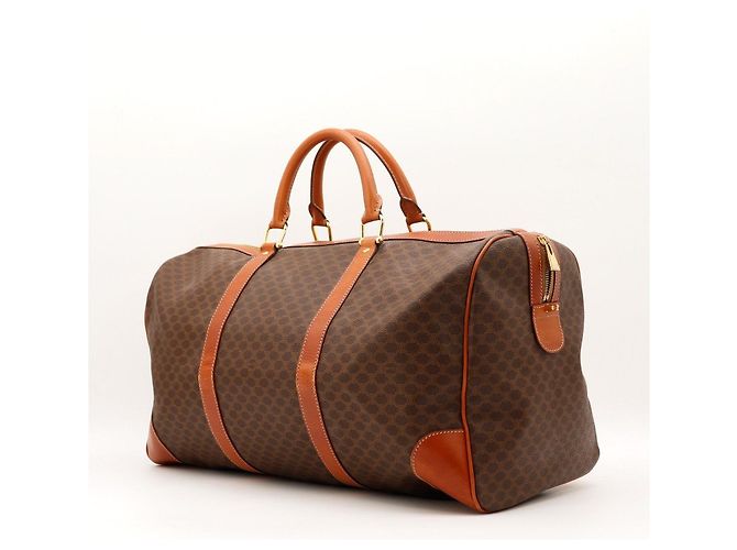 Céline Borsa Duffle Vintage Macadam Marrone - vista 4