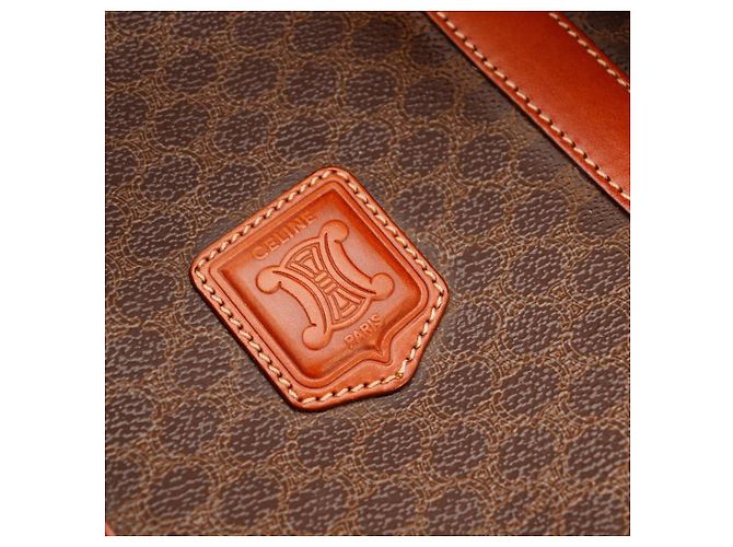 Céline Borsa Duffle Vintage Macadam Marrone - vista 8