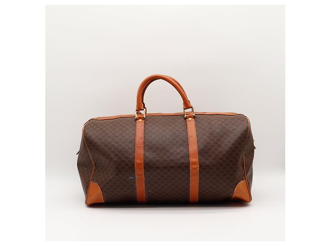 Céline Celine Borsa da Viaggio Boston Macadam Marrone - vista 4