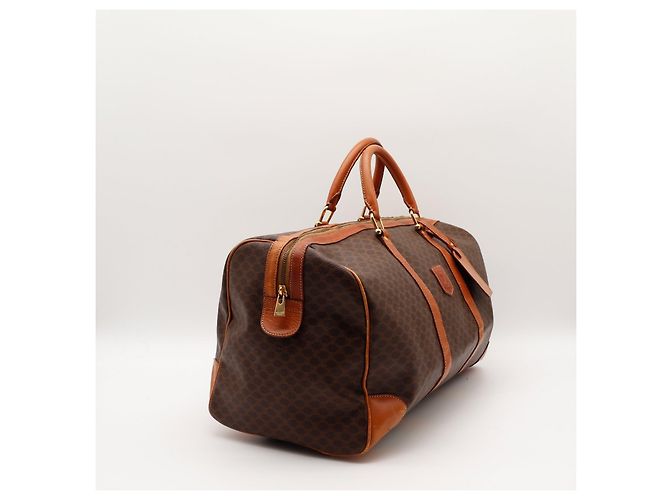 Céline Celine Borsa da Viaggio Boston Macadam Marrone - vista 5
