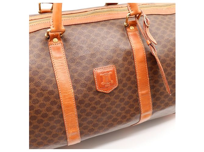 Céline Celine Borsa da Viaggio Boston Macadam Marrone - vista 7