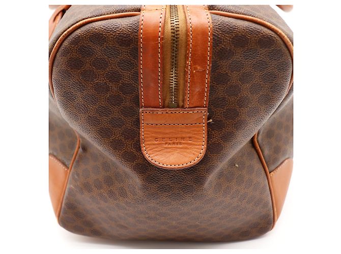 Céline Celine Borsa da Viaggio Boston Macadam Marrone - vista 8