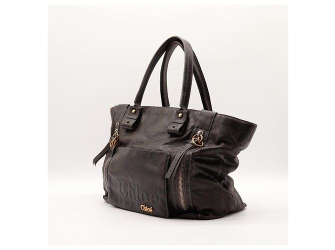 Chloé Borsa Tote Paddington in Pelle Marrone - vista 2