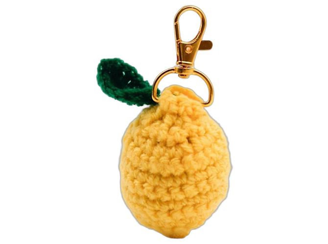 Louis Vuitton Portachiavi Limone all'Uncinetto Verde Giallo Gold hardware - vista 2