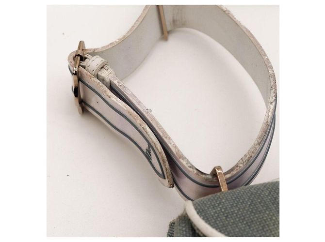 Borsa a tracolla Christian Dior Trotter Blu Beige - vista 10