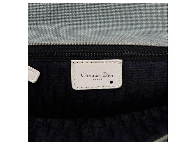 Borsa a tracolla Christian Dior Trotter Blu Beige - vista 11