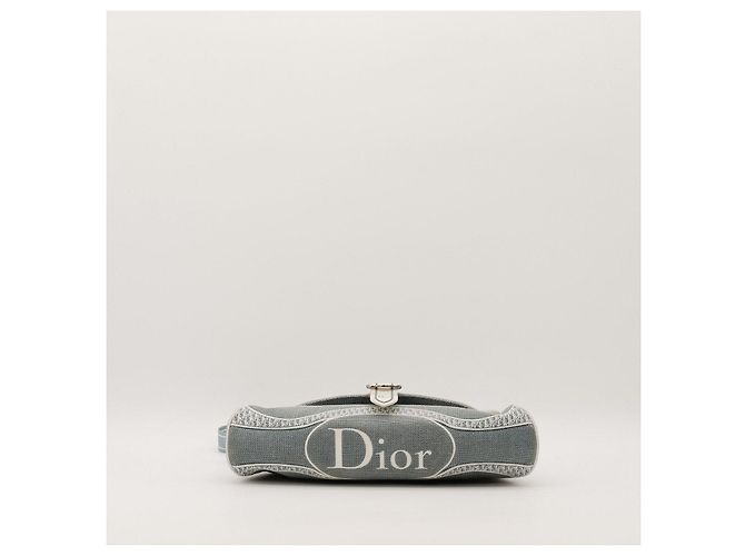 Borsa a tracolla Christian Dior Trotter Blu Beige - vista 5