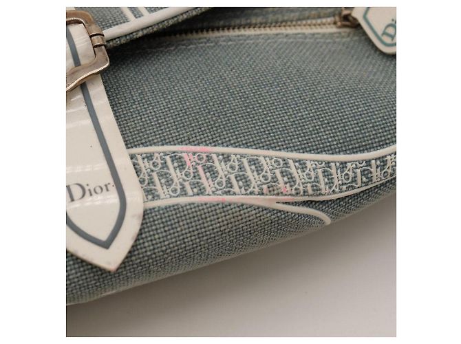 Borsa a tracolla Christian Dior Trotter Blu Beige - vista 7