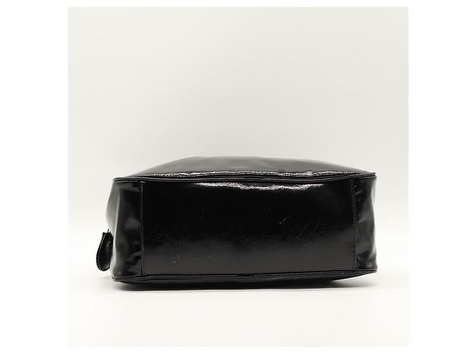 Courreges Courrèges Borsa in pelle verniciata nera Nero - vista 5